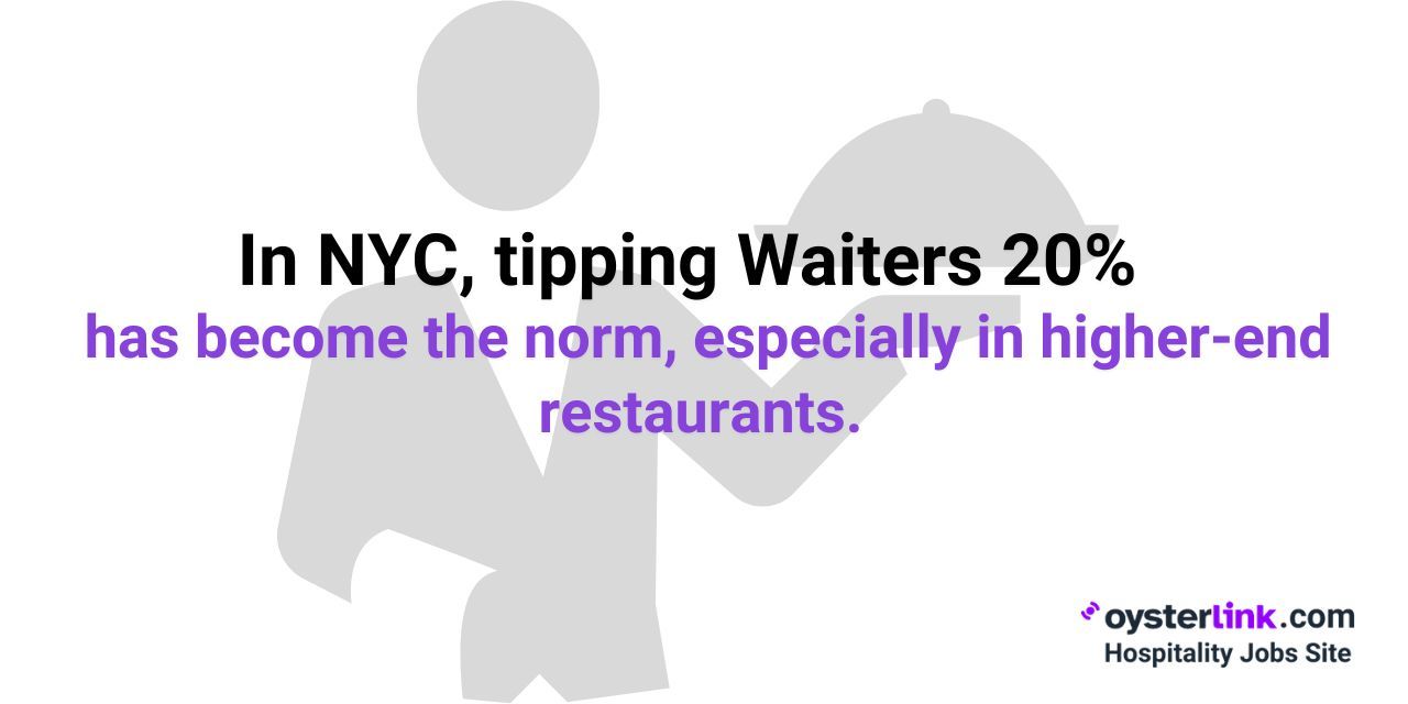 how much to tip nyc waiters